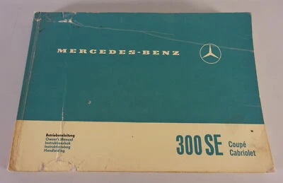Instrucciones Servicio Mercedes-Benz W112 300 Se Cabrio + Coupé Stand 06/1966 - Imagen 1 de 4