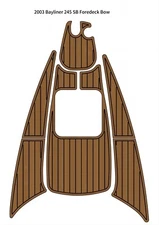 2003 Bayliner 245 SB Foredeck Bow Pad Boat EVA Foam Faux Teak Deck Floor Mat