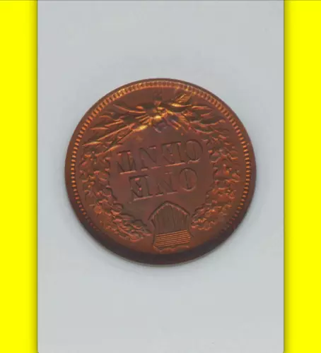 1868 NGC PR64RB Inverted Reverse 🔴 600 Minted ✅ Medallic Alignment✅ Indian Cent