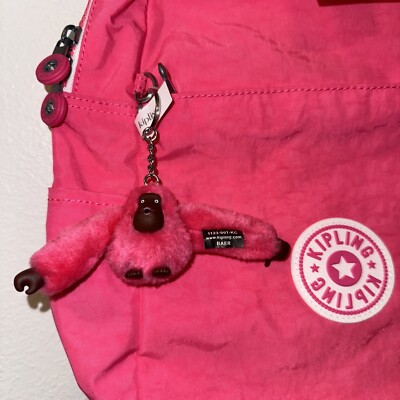 Kipling Ferris Nylon Backpack Flashy Pink & White With  display picture 2