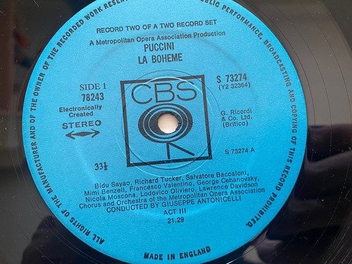 PUCCINI-LA BOHEME-2LP-Giuseppe Antonicelli Conductor ODYSSEY Stereo Vinyl 1973 - Picture 4 of 11