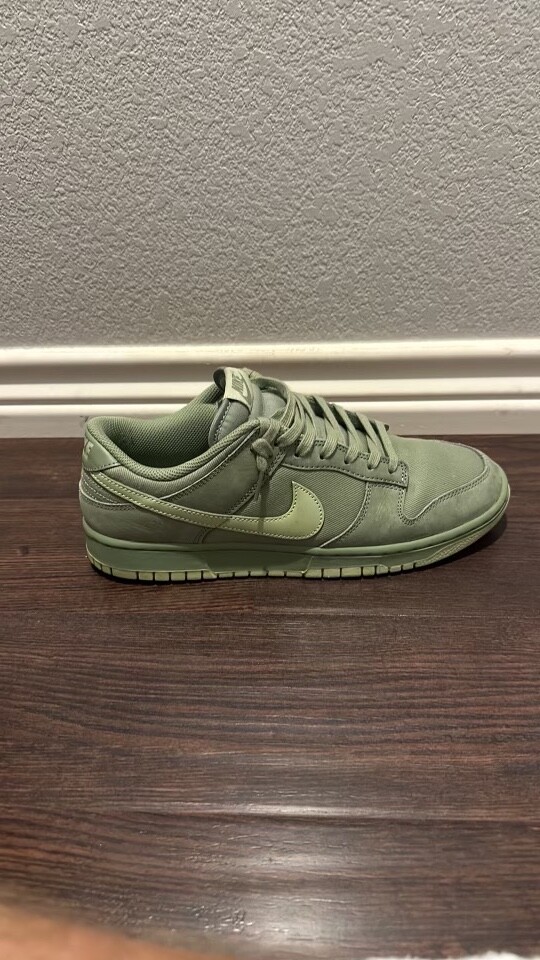 Nike Oil Green Premium Dunks. Size 10.5 - image 1