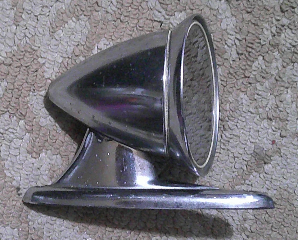 Espejo retrovisor Bullet Fender años 60 4" diámetro cromado pesado usado Sunbeam Alpine Tiger Foto 2 de 4