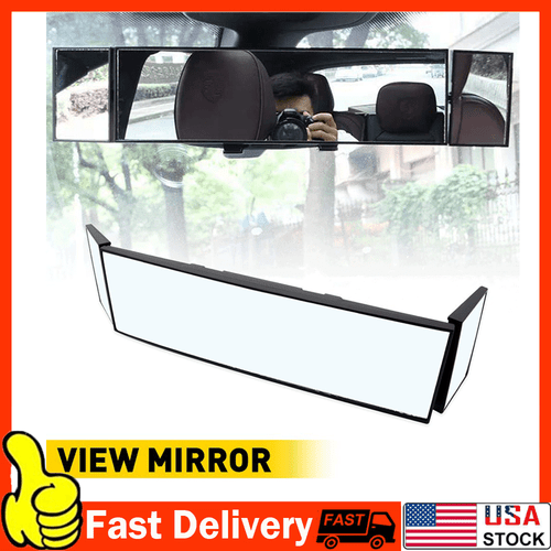 390mm Foldable Car Interior Rear View Mirror Rearview Wide Angle Blind Spot Auto - Bild 16 von 19