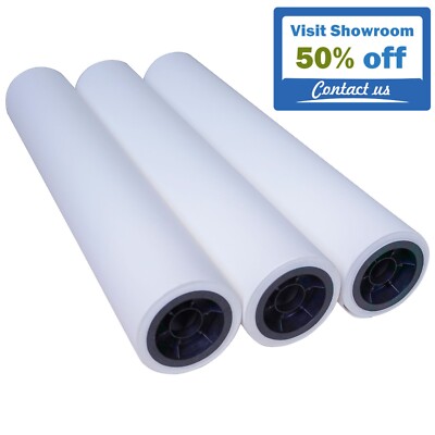 4 Rolls 95gsm 24in x 328ft Fast Dry Dye Sublimation Heat Transfer Paper, 3'' Core