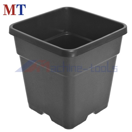 Re-Usable 10 Pack 2 Gallon Square Black Nursery Pot Plastic Plant Flower Pots - Picture 6 of 11