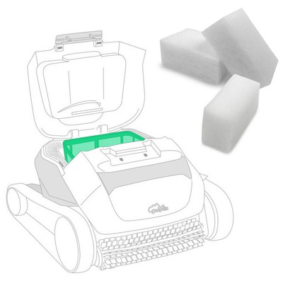 SET Filterpad Feinfilter FLUX für Poolroboter Dolphin E 40i Feinfiltereinsatz