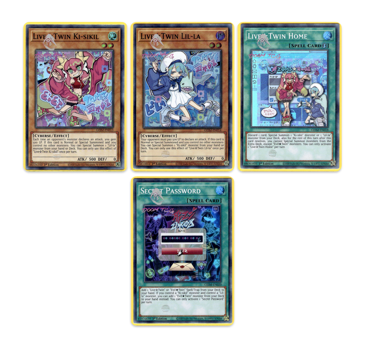 Yugioh! Live/Evil Twin Deck Support GEIM-EN (SR) 1st Ed | eBay