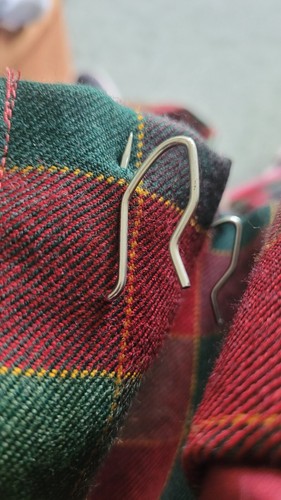 Gorgeous Hand Made Check Pattern Curtains - Picture 5 of 7