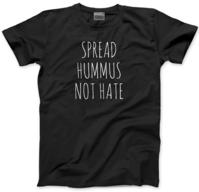 Spread Hummus Not Hate - Vegetarisch Vegan Pflanzennahrung Avo Herren Unisex T-Shirt