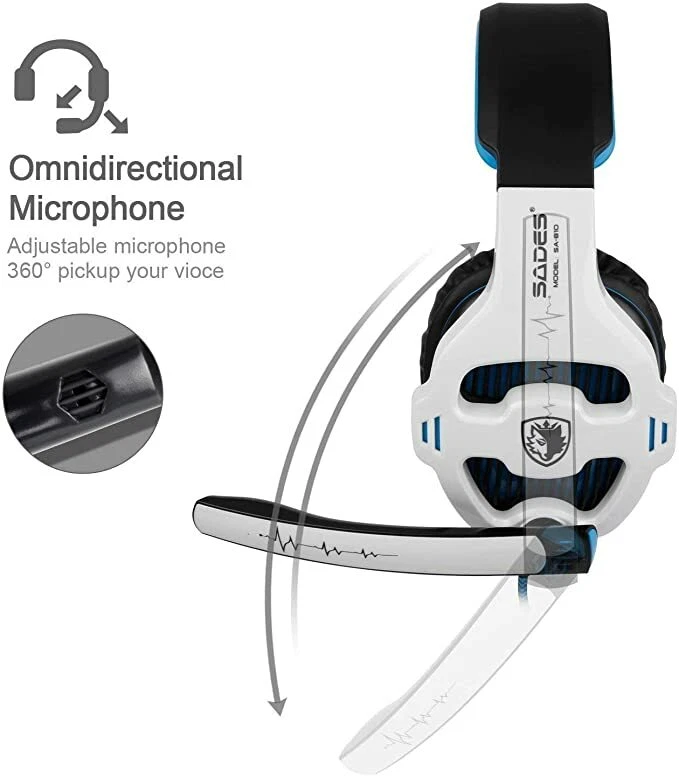 Sades SA 810 Gaming Headset Stereo Surround Sound Headphones for
