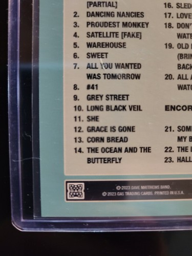 Dave Matthews Band Poster Setlist Trading Card Gorge WA N3 9/3/23 Jim Mazza DMB - Picture 6 of 8