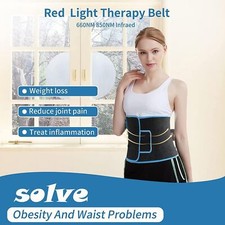 Adjustable Red Light Laser Therapy Belt Pain Relief Near Infrared Weight Loss US