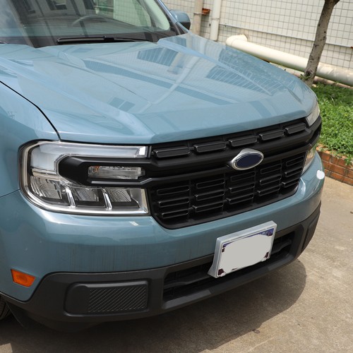 Matt Black Front Bumper Protect Grille Cover Trims Fits Ford Maverick 2022-2023 - Picture 4 of 19