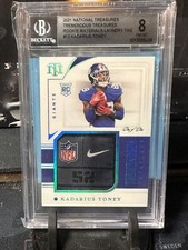 2021 NATIONAL TREASURES KADARIUS TONEY ROOKIE MATERIALS LAUNDRY TAG 1/1
