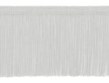 Bright White 4" Chainette Fringe Trim First Snow [By The Yard]