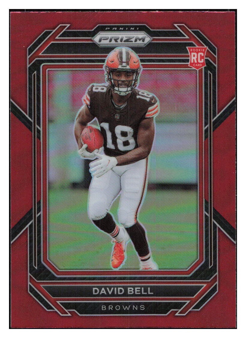 H595 DAVID BELL RC 2022 PANINI PRIZM RETAIL RED SSP CLEVELAND BROWNS #334 RARE