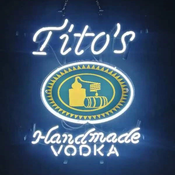 Tito s Handmade Vodka Neon Sign Custom Open Bar Artwork Visual Wall Light 19