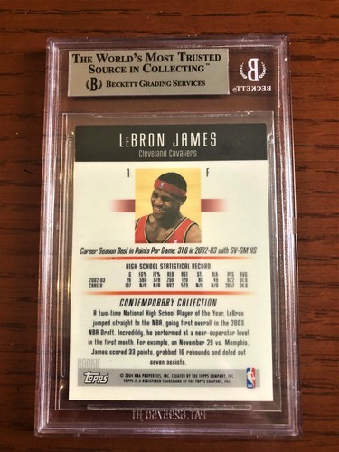 2003 LEBRON JAMES TOPPS CONTEMPORARY COLLECTION ROOKIE CARDS #1 BGS 9