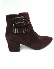 Scarpe Nero Giardini donna tronchetti in camoscio bordò A909440D