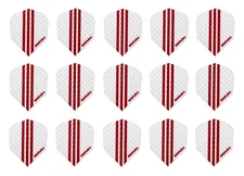 5 Sets Harrows Dimplex Standard Dart Flights - Ships w/ Tracking - Red Stripes