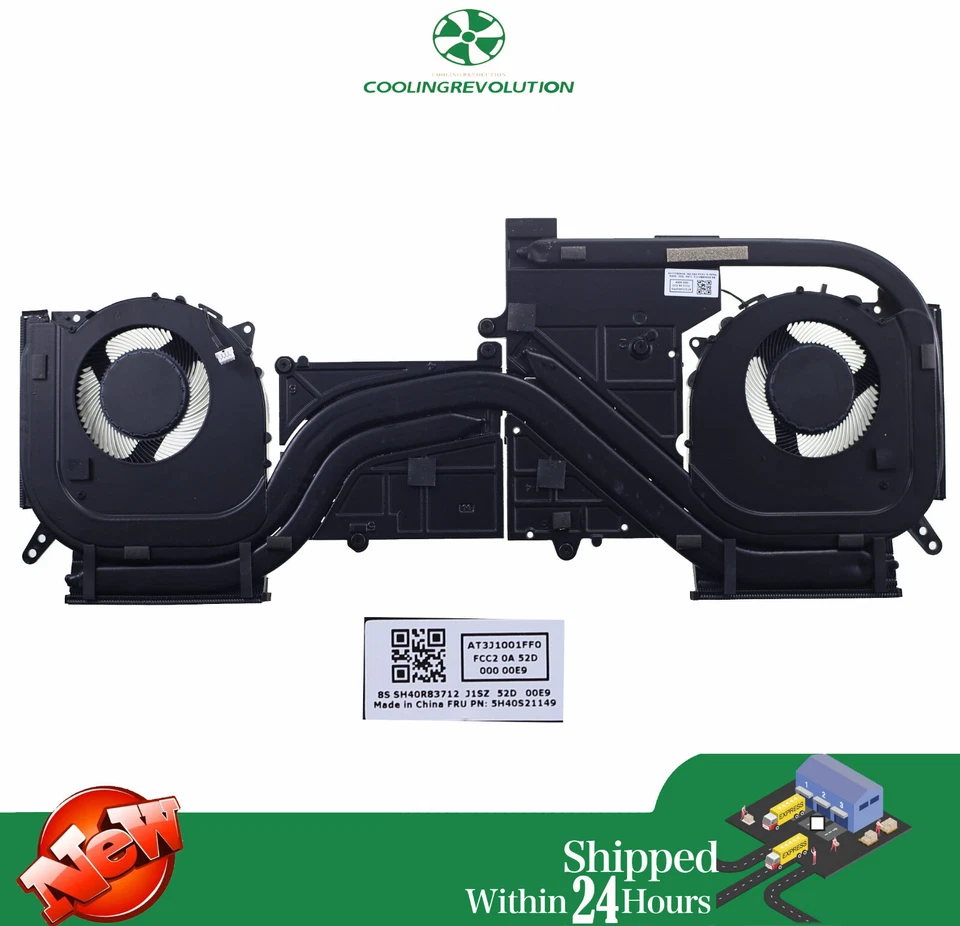 Laptop CPU GPU Heat sink Fan for Legion 5 15IRX9 83JJ 5H40S21149 - Image 2 of 2