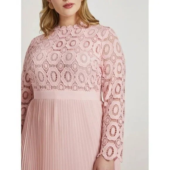 NWOT Eloquii Lace Evening Dress with Pleated Skirt - Sz 18 | eBay