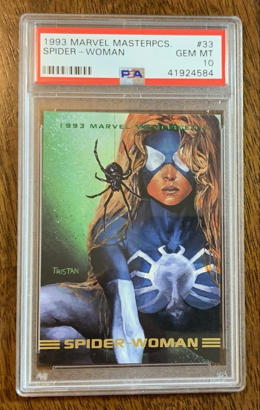 1993 MARVEL MASTERPIECES SPIDER-WOMAN PSA 10 GEM MINT #33 FANTASTIC FOUR
