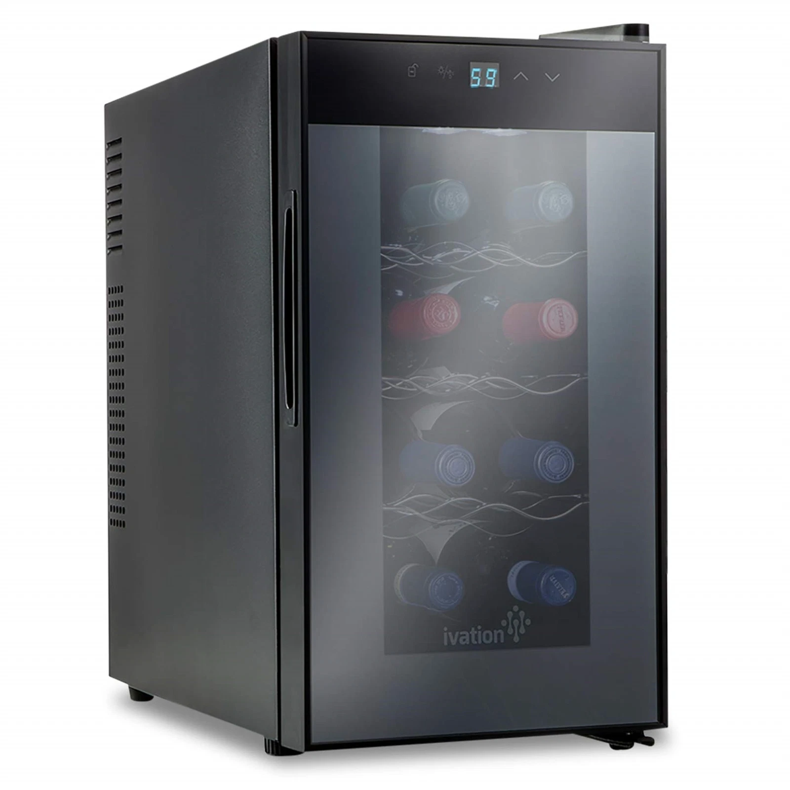 Ivation 8-Bottle Wine Fridge Freestanding, Thermoelectric Wine Cooler, Black
Opens in a new window o