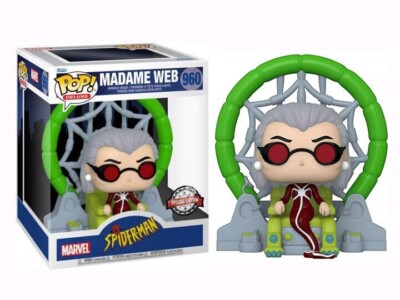 Funko Pop Deluxe Spiderman Nr. 960 Madam Web Wackel Kopffigur neu (TF4)