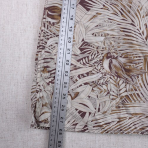 Jos A Bank Button Down Casual Shirt Size Medium Brown Hawaiian Birds Relax Coast - Picture 8 of 12
