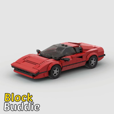 Ferrari 308 GTB Rot Sport MOC Auto Car Rennwagen Klemmbausteine Geschenk