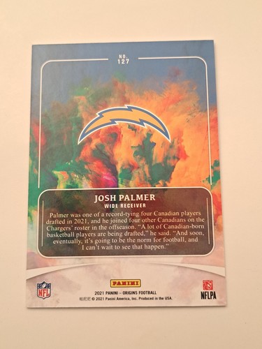2021 Panini Origins Josh Palmer Rookie Card RC #/99 In Toploader - Picture 2 of 6
