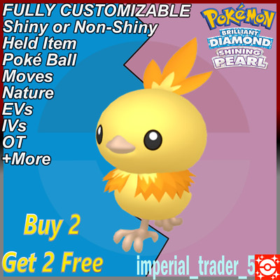 Pokemon Brilliant Diamond & Shining Pearl   Shiny Torchic   6IV Customizable
