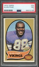 FB - 1970 Topps - #59 - Alan Page - PSA 7 - NM