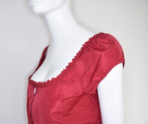 ALBERTA FERRETTI amazing 90s vintage top like new sz M 42 red bustier style - Bild 10 von 11