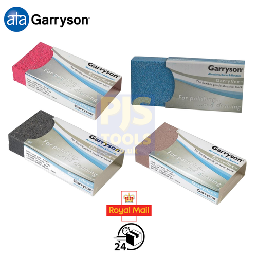 Set of 4 Garryflex Garryson abrasive blocks 36g 60g 120g & 240g track