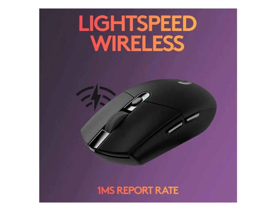 Logitech G305 LIGHTSPEED Wireless Gaming Mouse - Black | FREE DELIVERY - Image 3 of 4