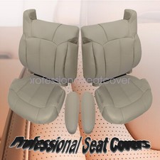 6pcs Fits 1999-02 Chevy Suburban Both Driver Passenger Leather Seat Cover Tan 6pcs Fits 1999-02 Chevy Suburban Both Driver Passenger Leather Seat Cover Tan