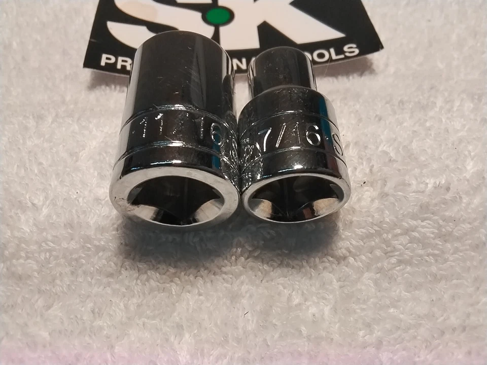 S-K  1/2" DRIVE SOCKET SET SAE  12pt  2PC  - Image 2 of 4