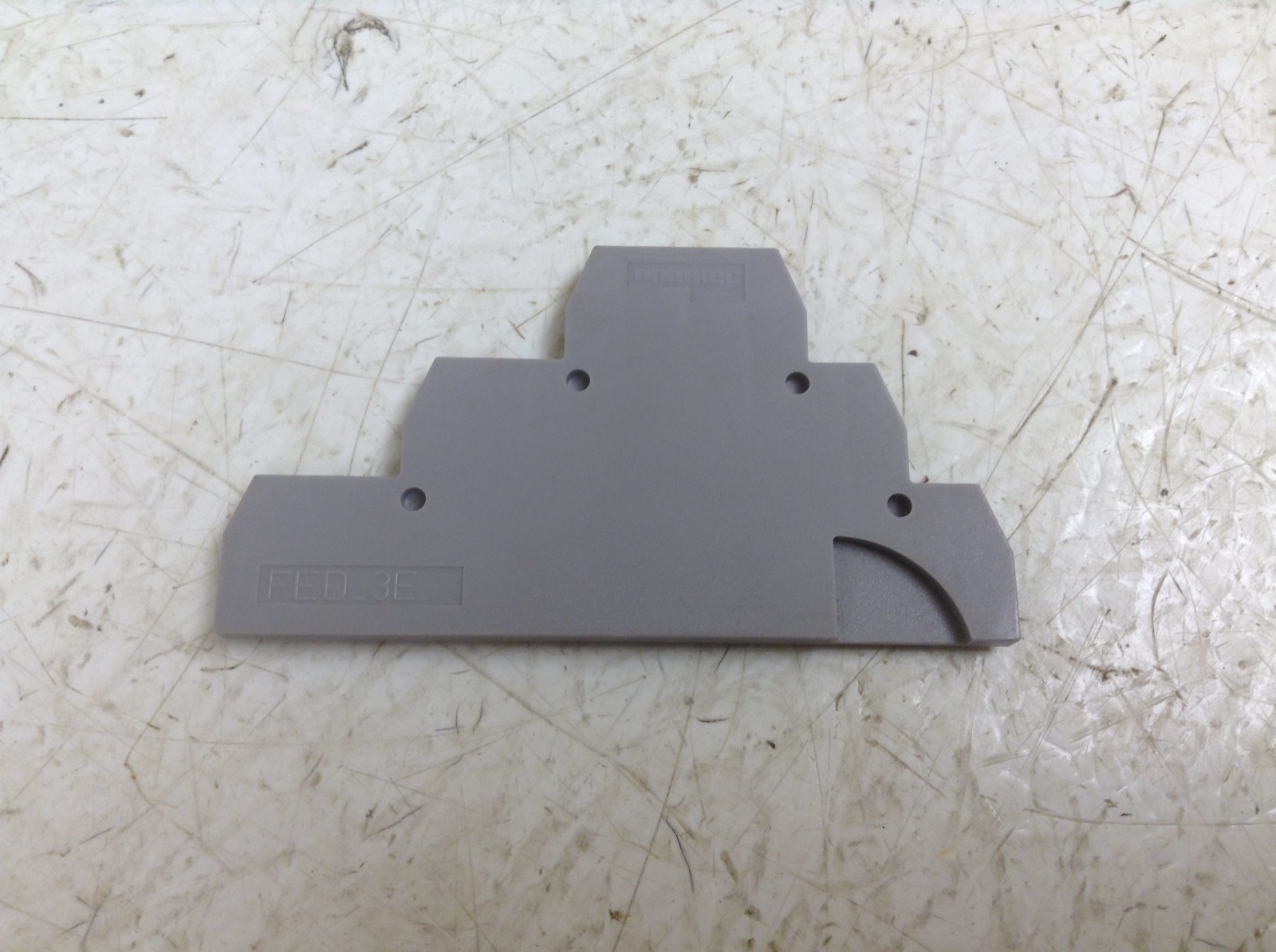 Entrelec FED_3E Gray Grey Wire Terminal Block End Cap FED3E Lot of 2 ...