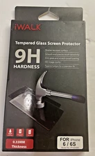 iWalk Tempered Glass Screen Protector 9H HARDNESS iPhone 6/6S model No: PFG008i6