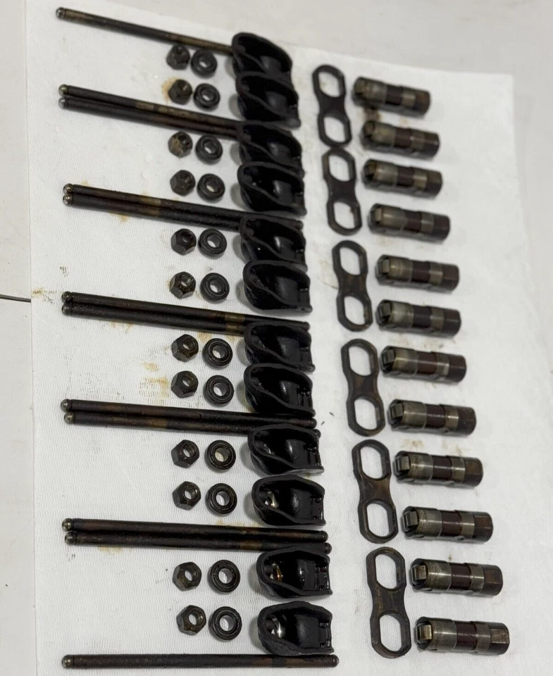 1987-1999 Chevrolet GMC V6 262 4.3L Rocker Arms / Nuts / Pushrods - Used OEM - Image 4 of 4