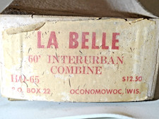Older HO Scale LaBelle 60' Interurban Combine Kit In Box Never Started.