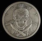 2018 American Western Skulls Indian Brave 5 oz .999 Fine Antique Silver Round