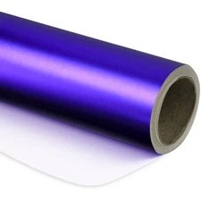 Elegant Purple Gift Wrap, Matte Foil Finish, 17 Inch X 32.8 Ft, Purple