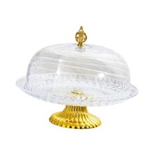 Espositore per torte con piatto da portata coperto a cupola per torta di