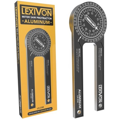 Aluminum Miter Saw Protractor | 7-Inch Rust Proof Angle Finder Featuring Prec...