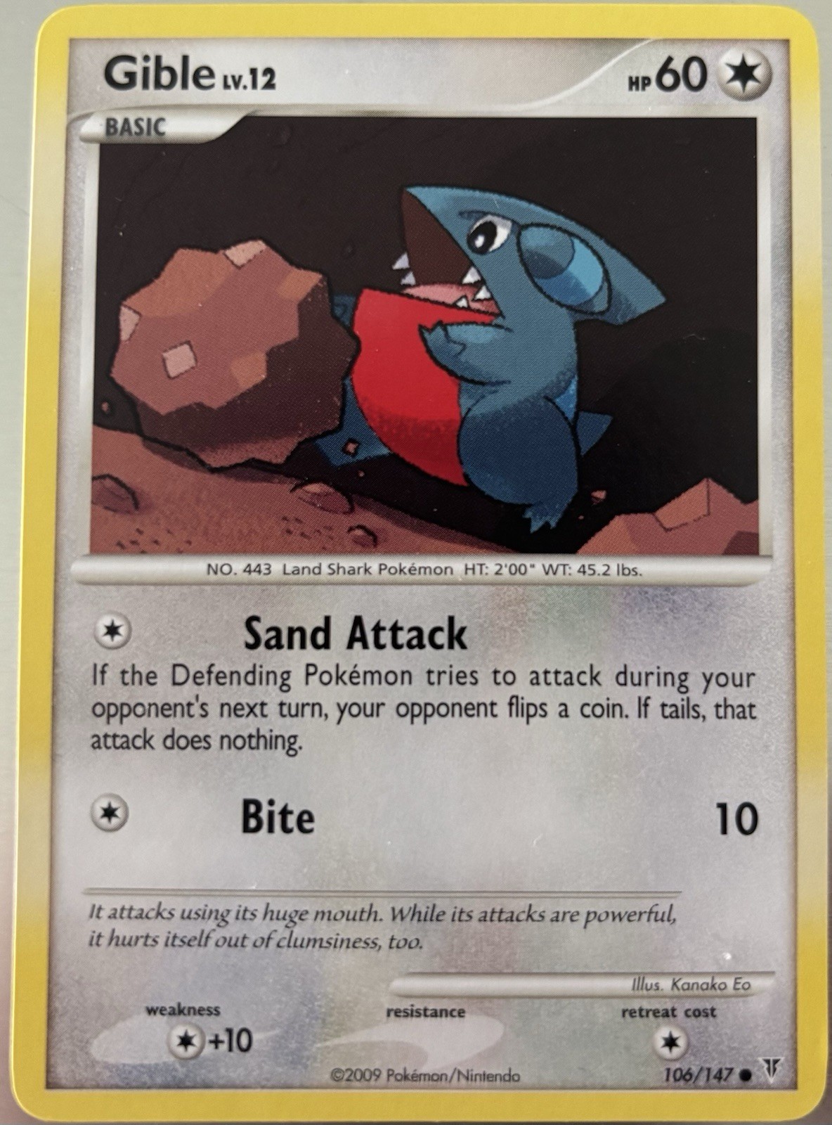 Gible #106 - Pokemon Supreme Victors - Near Mint Condition