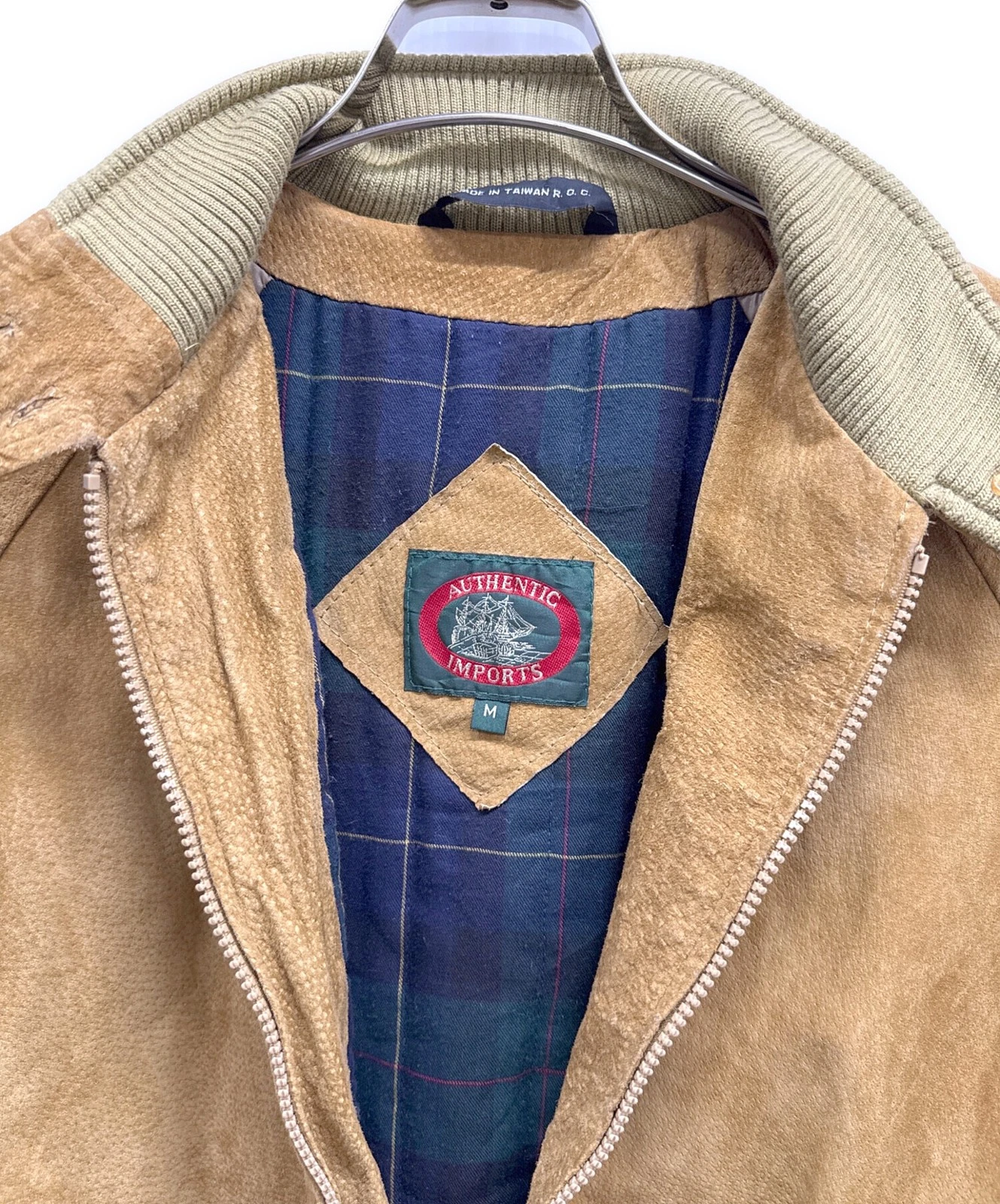 AUTHENTIC IMPORTS Leather Jacket Men's Size M Brown image 3